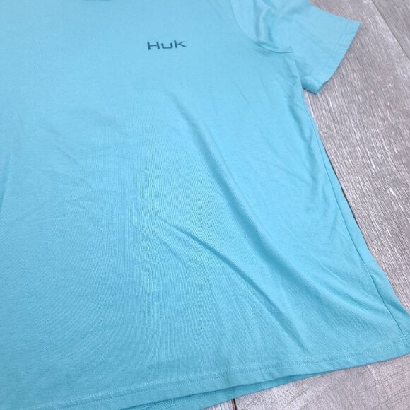 Huk Mens Patriotic Marlin Graphic T-Shirt Size XL Blue Fishing Cotton Top - Picture 3 of 5